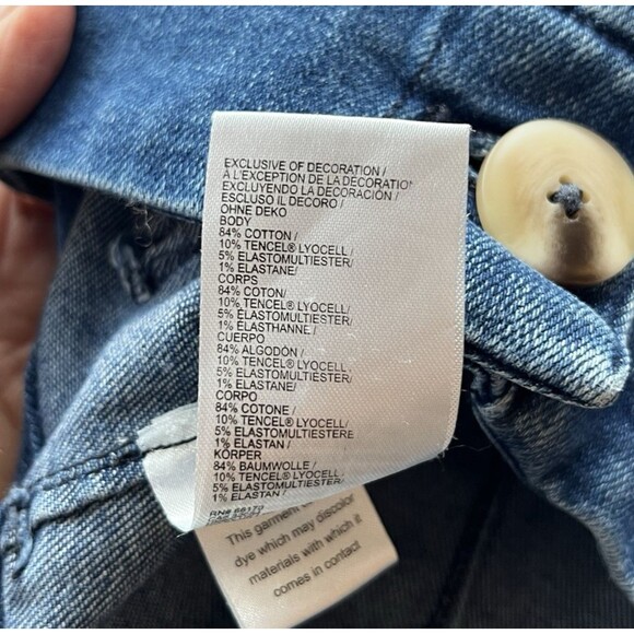 Maeve Anthropologie The Colette Wide Leg Cropped Jeans Denim Blue Size 30 Boho - Picture 6 of 10